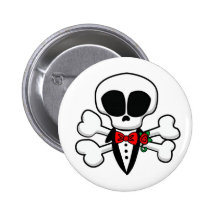 Skull Groom Fully Customisable Pinback Button