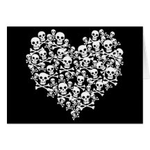 Skull Heart Greeting Card