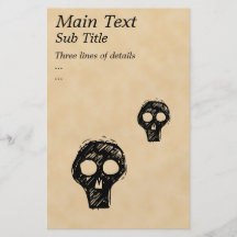 Skull illustration motif. full color flyer
