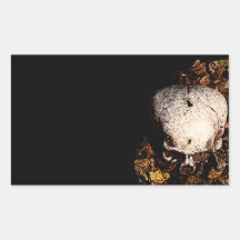 Skull in the Leaves Stickers
