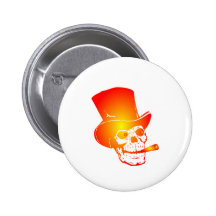 Skull in Top Hat by Chillee Wilson Pin