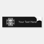 Skull & Iron Cross: Vector Drawing: Bumper Sticker