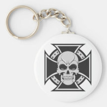 Skull & Iron Cross: Vector Drawing: Keychains