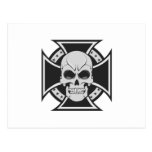 Skull & Iron Cross: Vector Drawing: Postcard