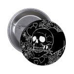 Skull Love - Skulls, Roses and Hearts by Al Rio Buttons