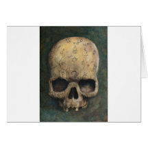 Skull of a witch card