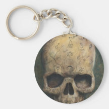 Skull of a witch key chain