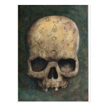 Skull of a witch post cards