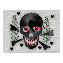 Skull of Hearts Postcards