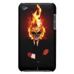 Skull on fire barely there iPod case