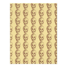 Skull Pattern. Brown. Custom Invitations