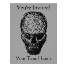 Skull. Personalized Announcements