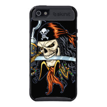 Skull Pirate with Sword and Hook by Al Rio iPhone 5 Case