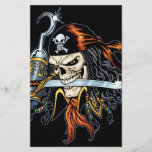 Skull Pirate with Sword and Hook by Al Rio Flyer