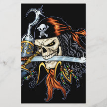 Skull Pirate with Sword and Hook by Al Rio Flyer