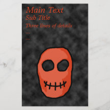 Skull Red and black. Primitive Style. Custom Flyer