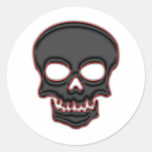 Skull Round Sticker