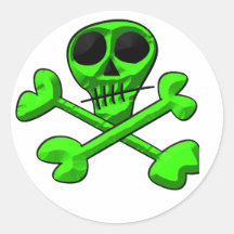 skull round sticker