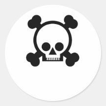 Skull Round Stickers