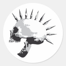 skull runde sticker