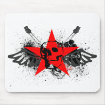 skull shirt mouse pad