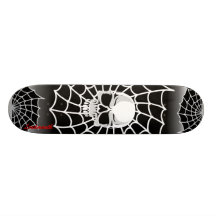 skull spider web skate board decks