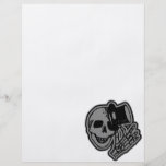 Skull Top Hat Gentleman Grey Personalized Flyer