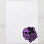Skull Top Hat Gentleman Purple Flyer Design