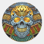 Skull with Guns and Bullets by Al Rio Stickers