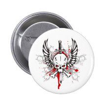 Skull with wings pins
