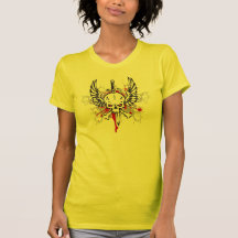 Skull with wings tshirt