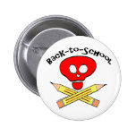 Skull xbones Back-to-School Button