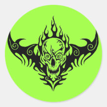 Skullfly Round Sticker
