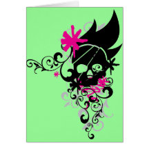 Skulls-and-Curls Card