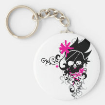 Skulls-and-Curls Key Chain