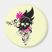 Skulls-and-Curls Magnets