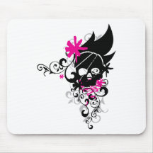 Skulls-and-Curls Mouse Mats