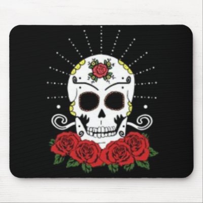 Skulls and Roses Mousepad