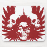 Skulls and Wing - Red Mouse Mats