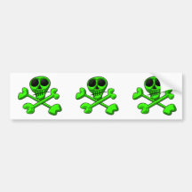 skulls bumper sticker