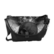 skulls courier bag