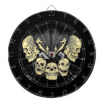 Skulls Guitars Rock Music Dartboard