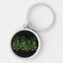 Skulls in the Weeds Keychains