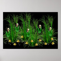 Skulls in the Weeds Poster