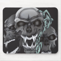 skulls mouse pad