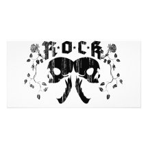 Skulls Rock Custom Photo Card
