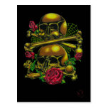 Skulls, Webs, and Roses Postcard