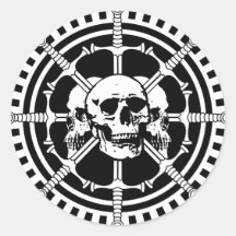 Skulls with Swords Stickers