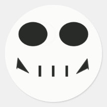 skullsmiley round stickers