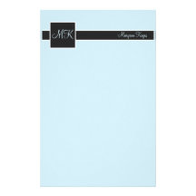 Sky & Black Colour Block Stationery